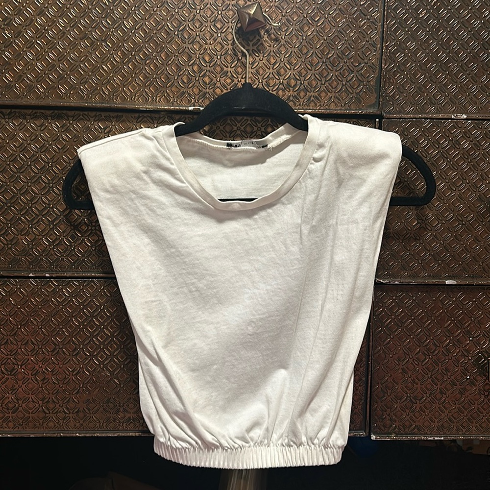 Zara shirt with shoulder pads